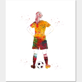 Soccer Player Girl Posters and Art